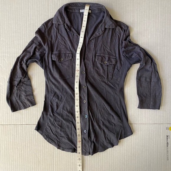 Standard James Perse navy blue sheer slub side Size 2 - Picture 9 of 14